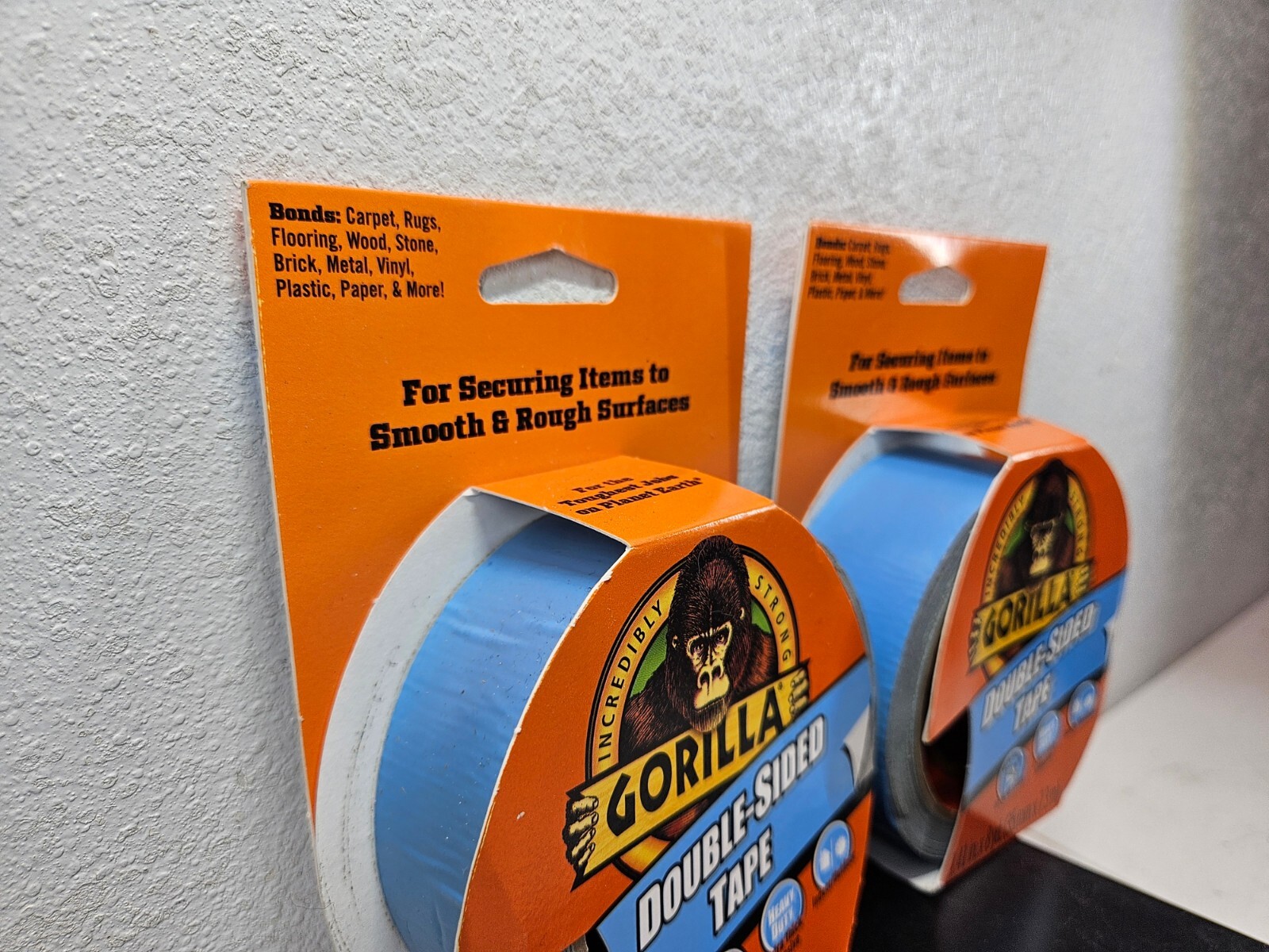 Gorilla Double-Sided Tape, 1.41″ x 8 yd, Gray | 2 PACK – NEW – FAST SHIP!💨✅