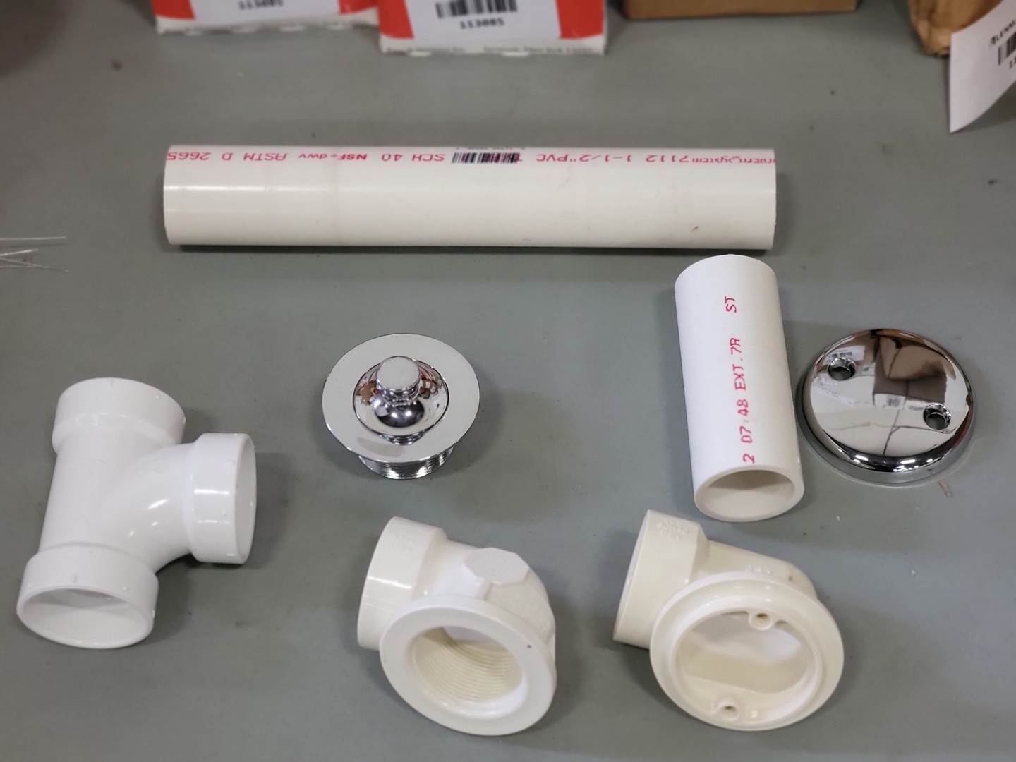 SURPLUS NEW JONES STEPHENS B07-158 Standard PVC Full Kit w/ Chrome Plated Push