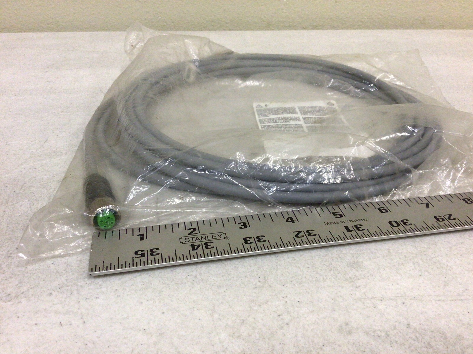 NEW, MURR 7000-13201-3310500 M12 GREY FEMALE STRAIGHT SHIELDED W/CABLE AWG 22