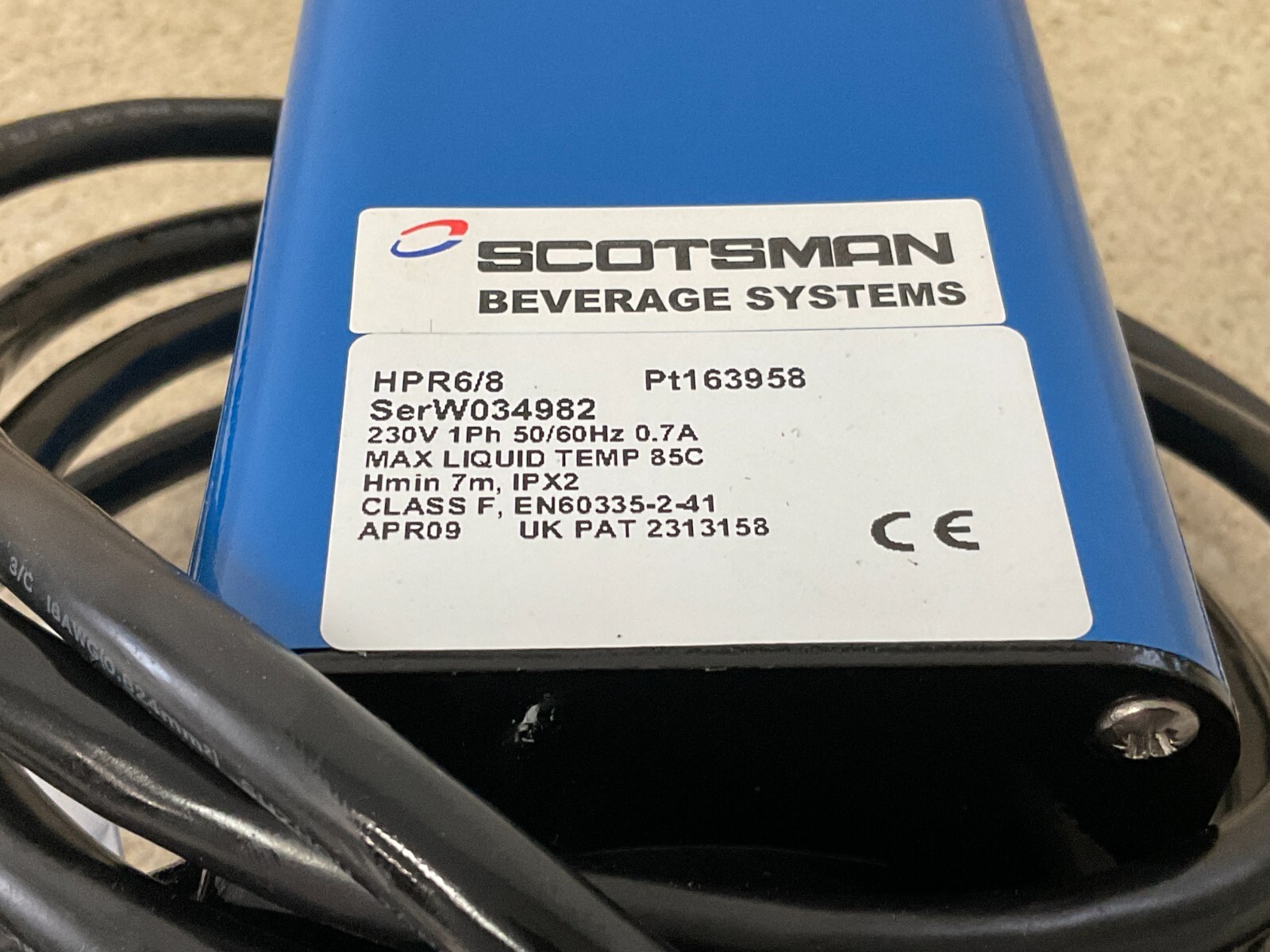 Scotsman Beverage Systems Totton Pumps HPR6/8 NEW