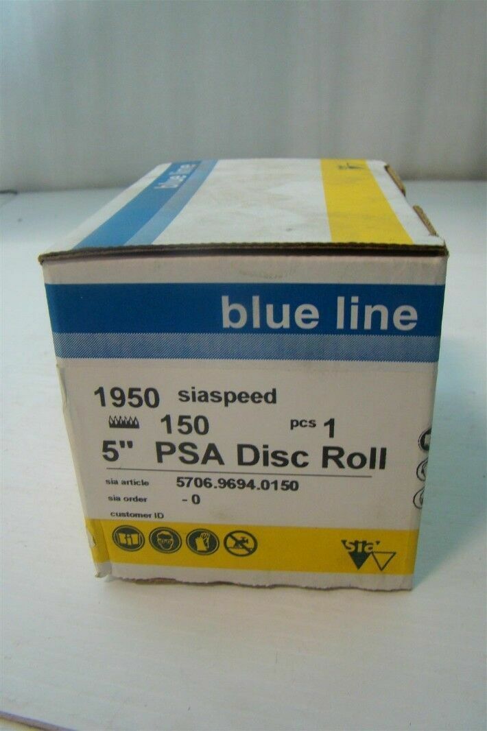 Sia Blue Line 1950 150 grit 5″ PSA Disc Roll 5706.9694.0150