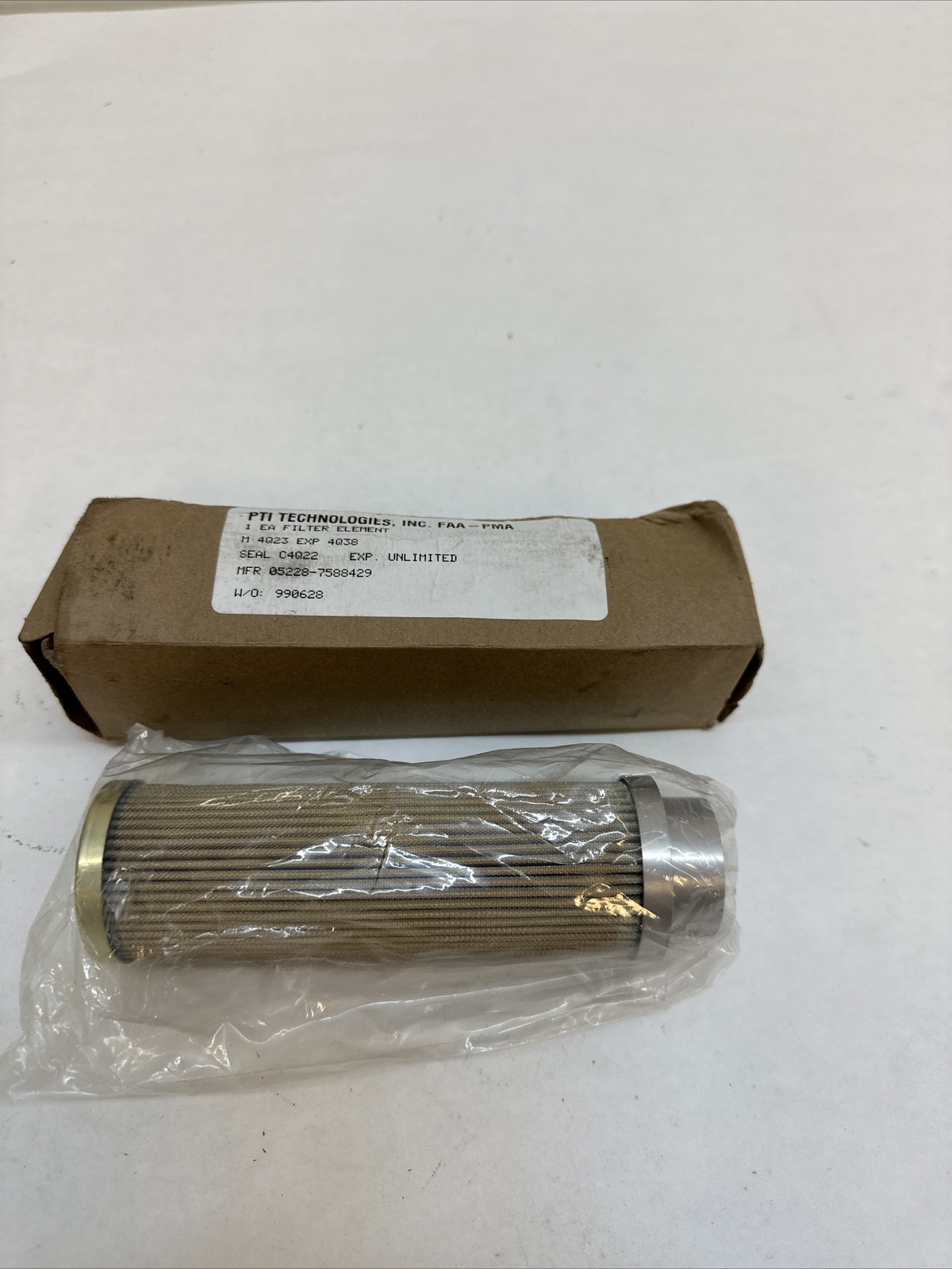 PTI TECHNOLOGIES, FILTER ELEMENT 7585669, FAA-PMA