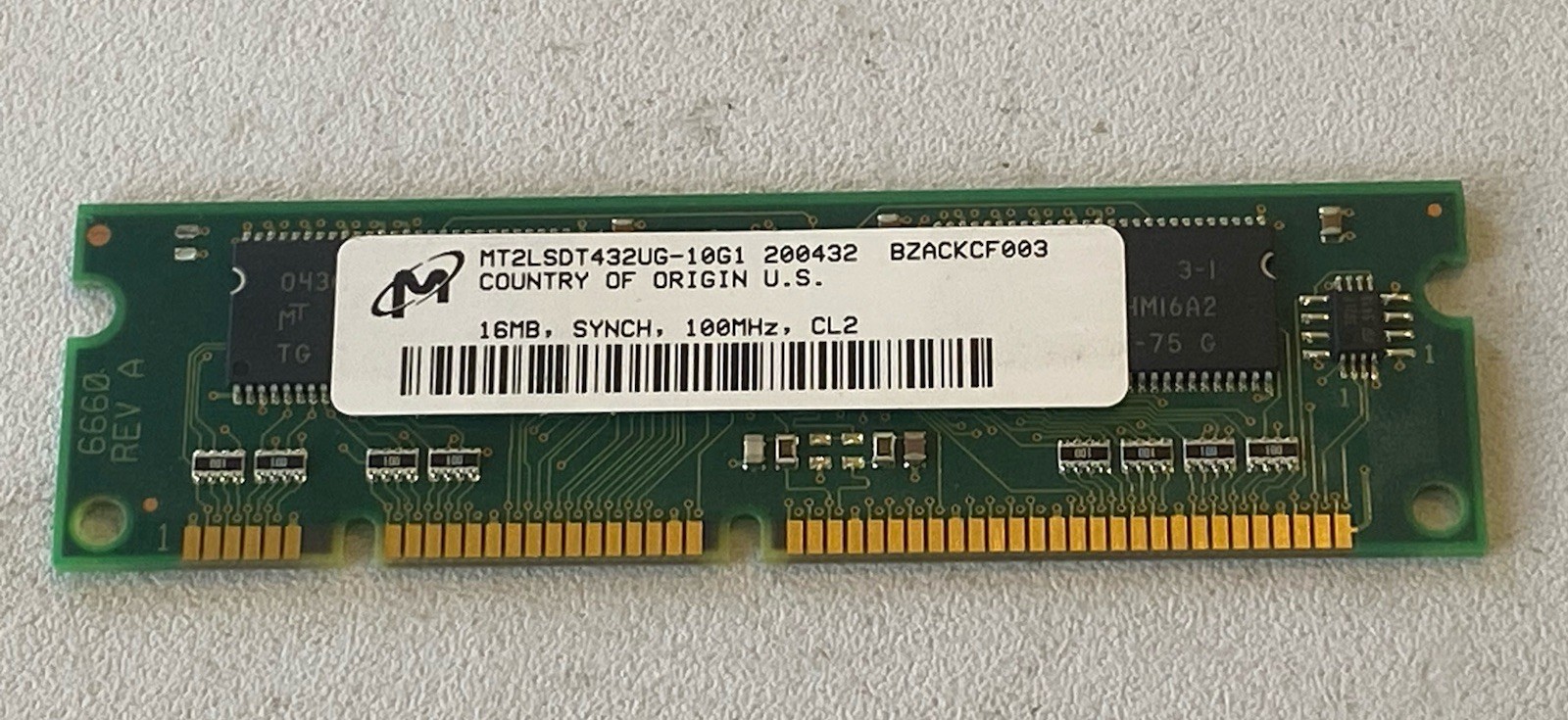 Micron MT2LSDT132UG-10G1 Memory Module 16mb