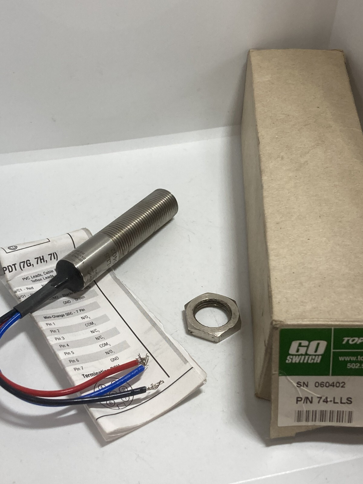 TOPWORX 74-LLS PROXIMITY SWITCH STAINLESS STEEL 4A/120VAC 3A/24VDC NIB