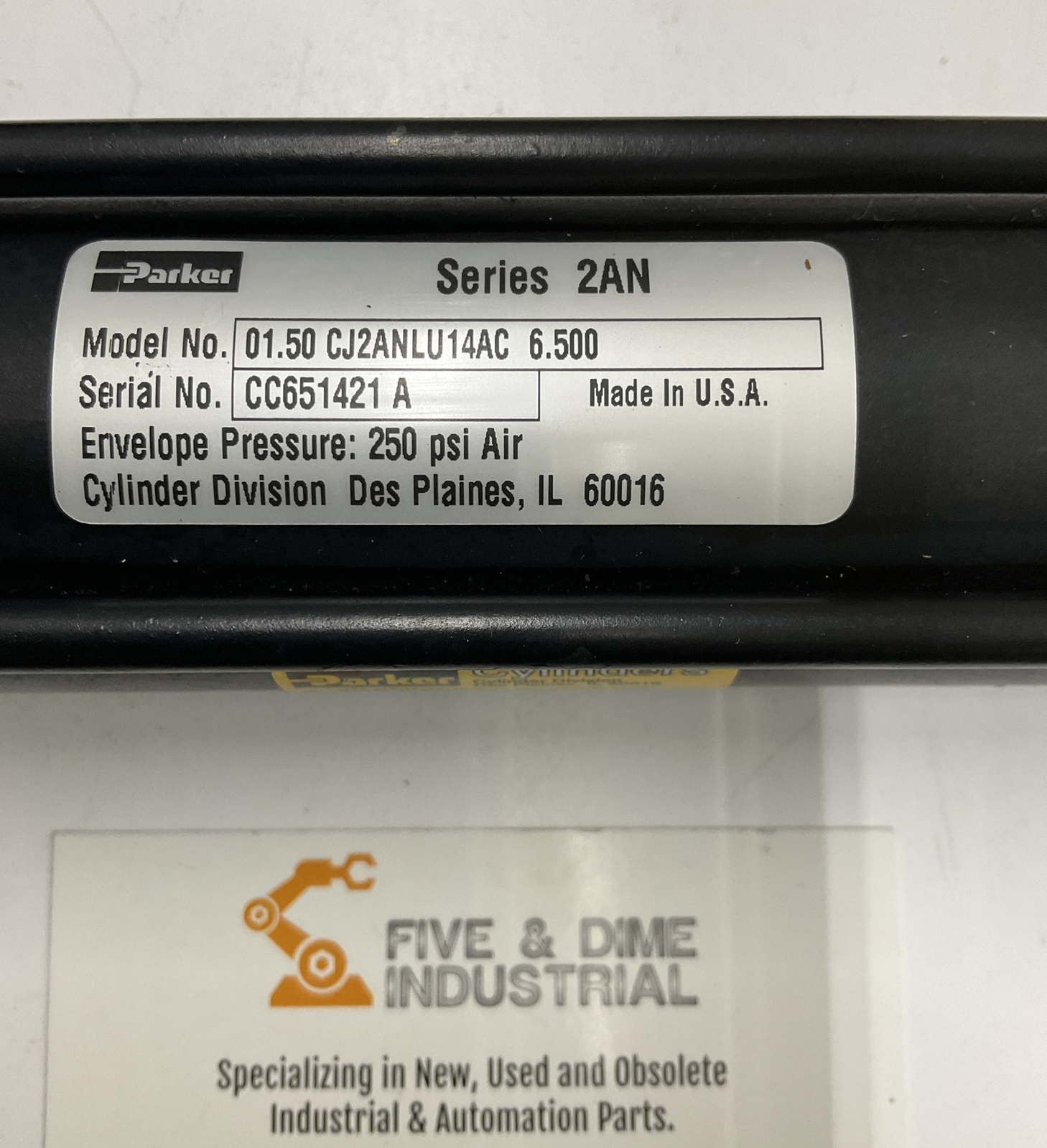 Parker 01.50CJ2ANLU14AC 6.500 Hydraulic Cylinder 250 Psi