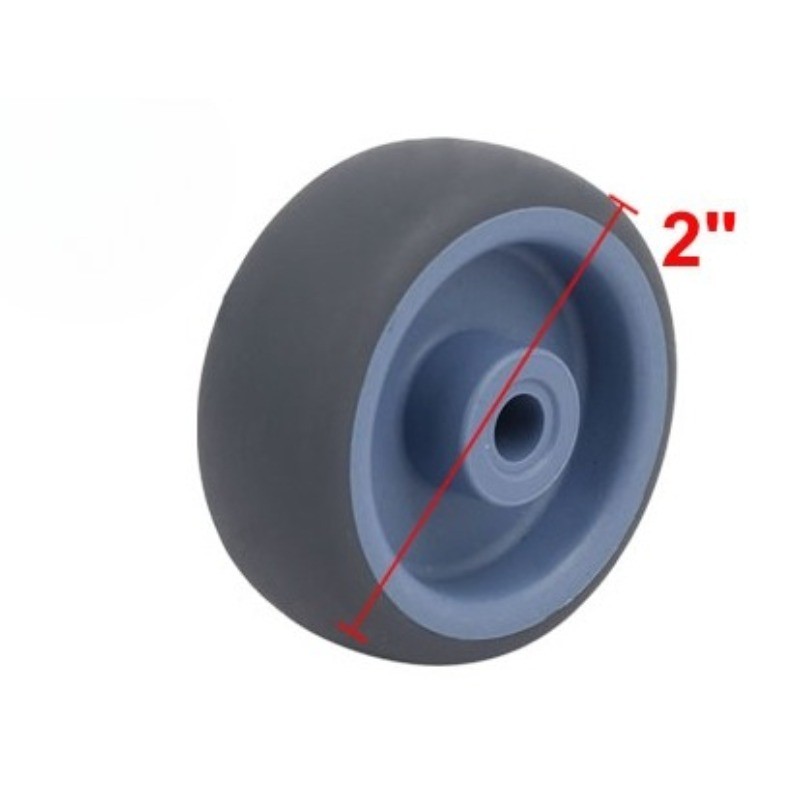 2-inch Diameter TPR Wheel 8mm Bore Trolley Caster Pulley Roller 4pcs