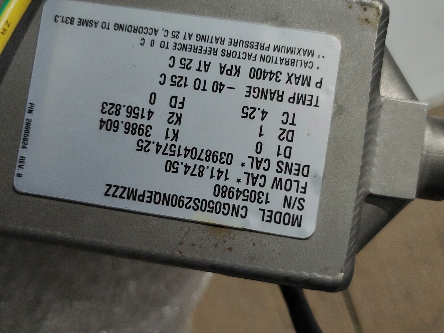 1P Micro motion CNG050S290NQEPMZZZ–used