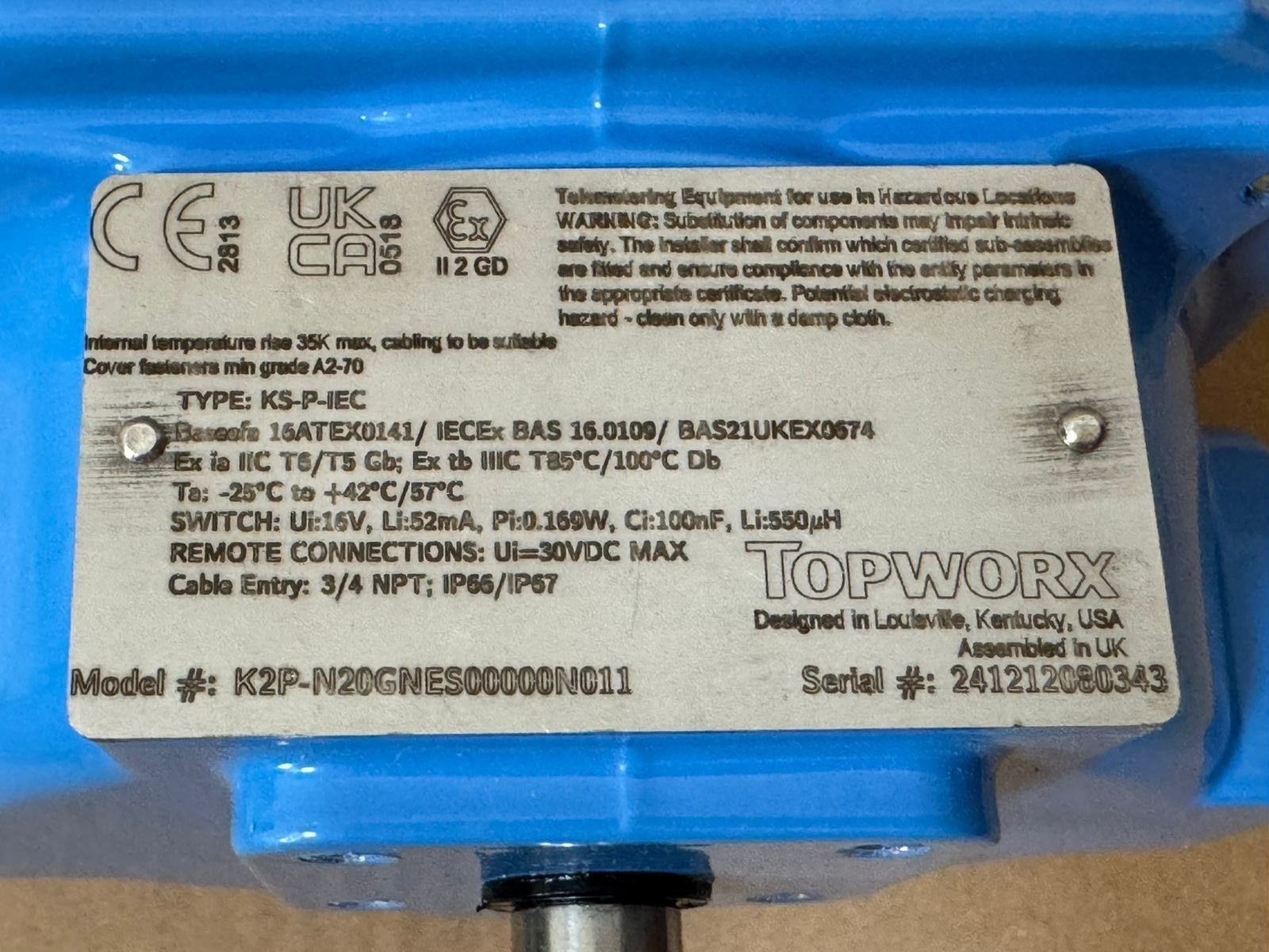 Topworx / Switch Box / K2P-N20GNES00000N011