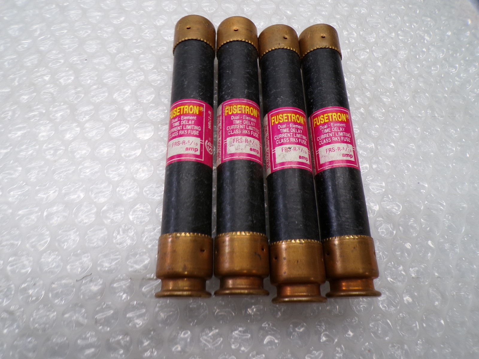 FUSETRON FRS-R-6/10 FUSE PINK LOT OF 4 NSNP