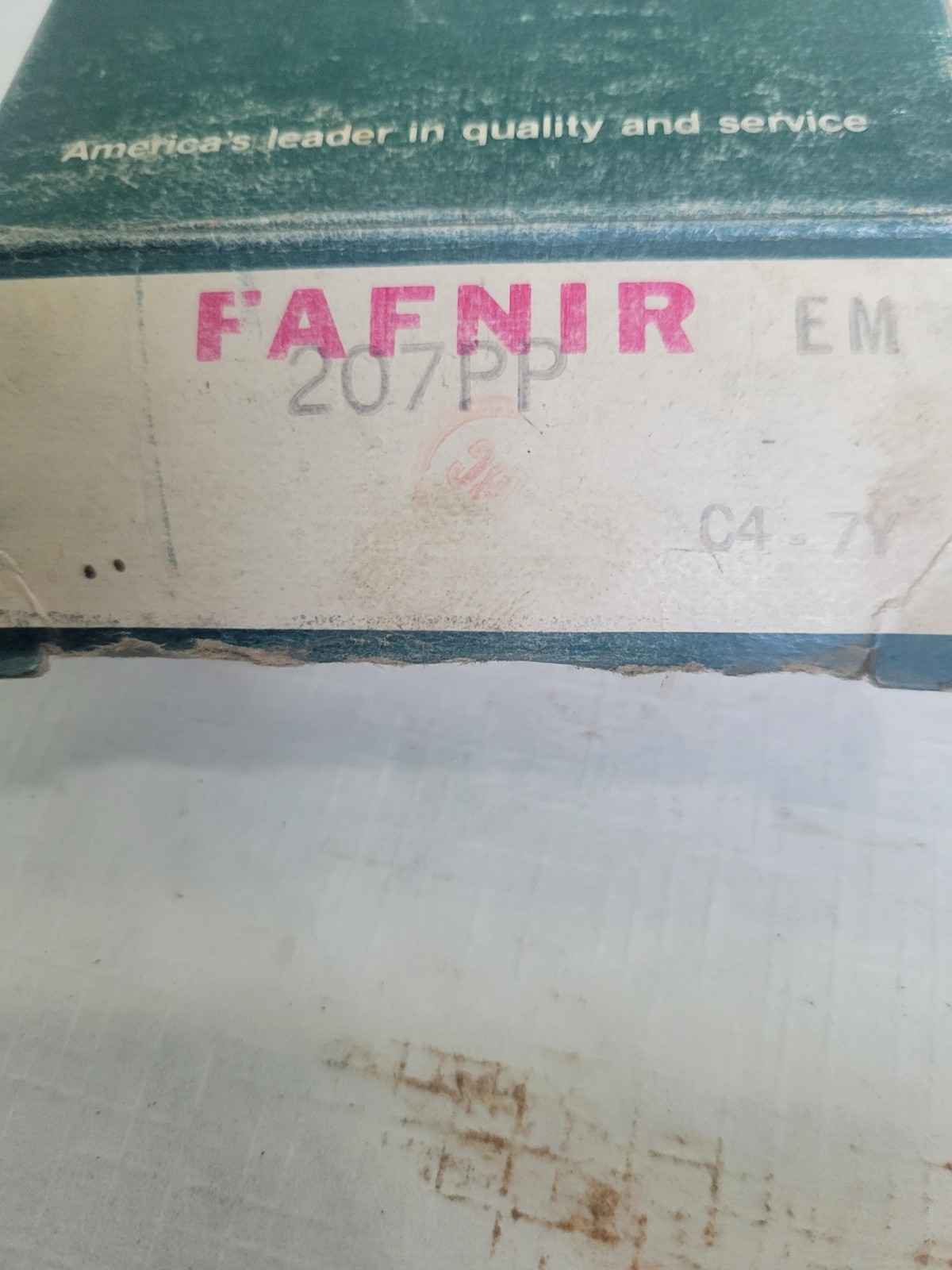 FAFNIR 207PP, Deep Groove Ball Bearing, 35 mm Bore, 72 mm OD, 17 mm Width