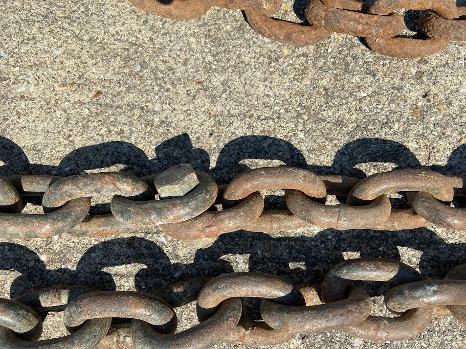 Vintage 20 Foot Heavy Duty Log Tow Chain 1/2 Inch Diameter Link Stock 54 Pounds