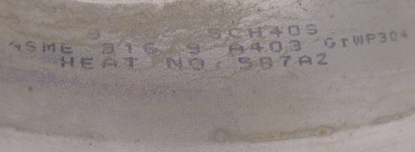 8IN TO 6IN STAINLESS STEEL ECCENTRIC REDUCER SCH40S ASME B16.9 A403 150 CLASS