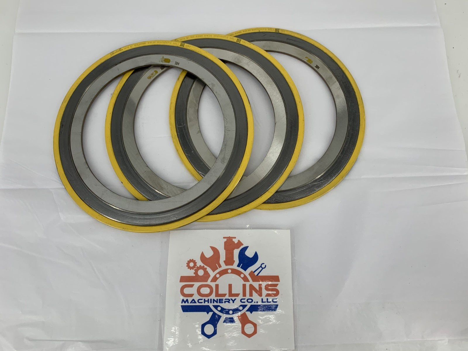 3-Flexitallic HPG 6″ 150 ASME B16.20 304/304/FG SEL+ Spiral Wound Flange Gasket