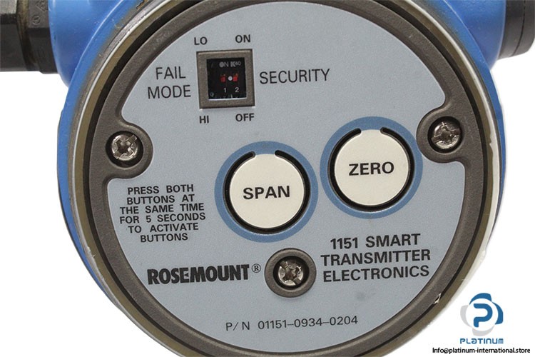 ROSEMOUNT 1151GP5S22C1R2M4DF PRESSURE TRANSMITTER_-600 / 0 MBAR_ 12 VDC_140 bar
