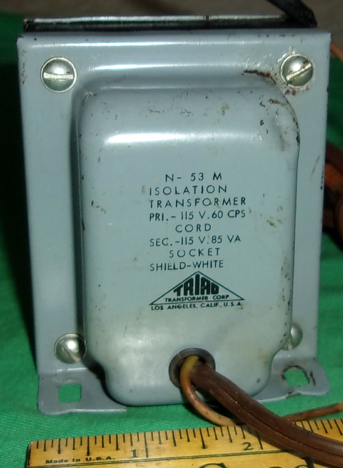 TRIAD N-53M Isolation Transformer Clean! WORKING! (1960)