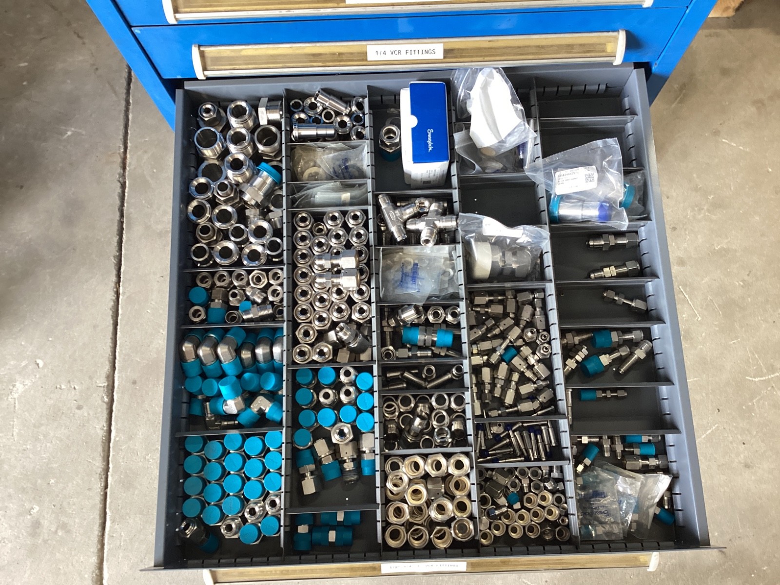 Ham-Let / Swagelok Fittings – 8 Drawer cabinet included (1000+ Pieces Estimated)