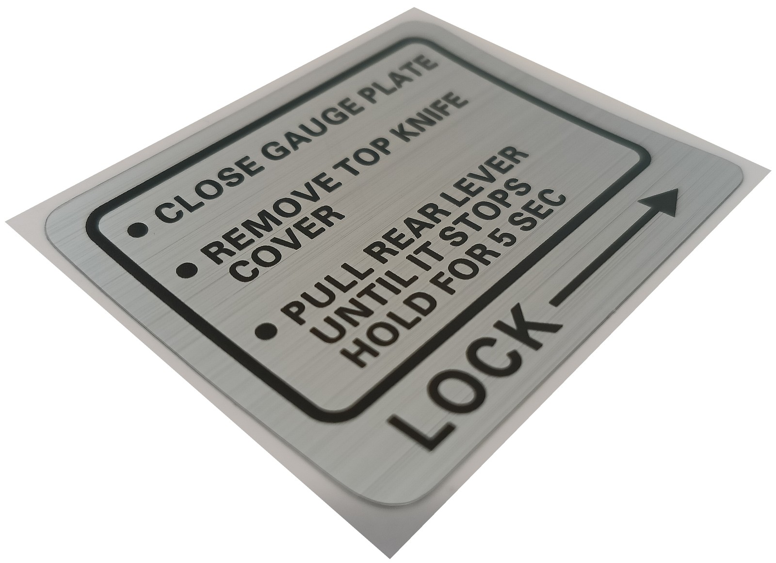 OCS Parts Hobart 00-437239 Instruction Label for Hobart 2000 Series Slicers