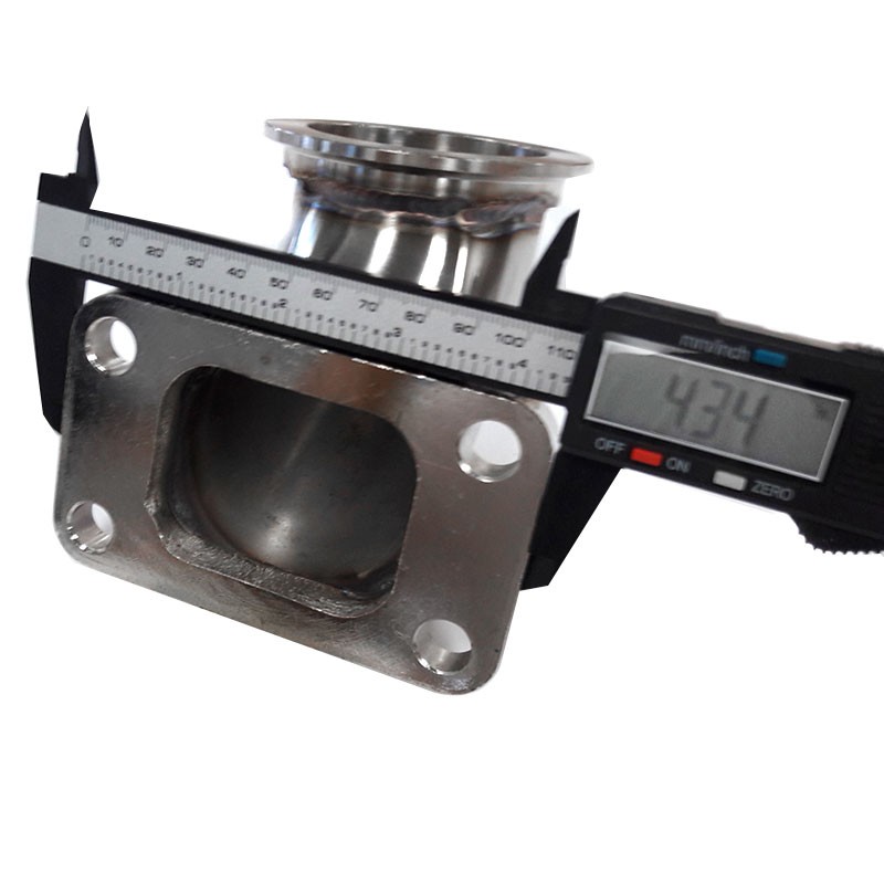 90 Degree 2.5″ V-Band T3 Turbocharger Exhaust Adapter Flange+Clamp+Gasket