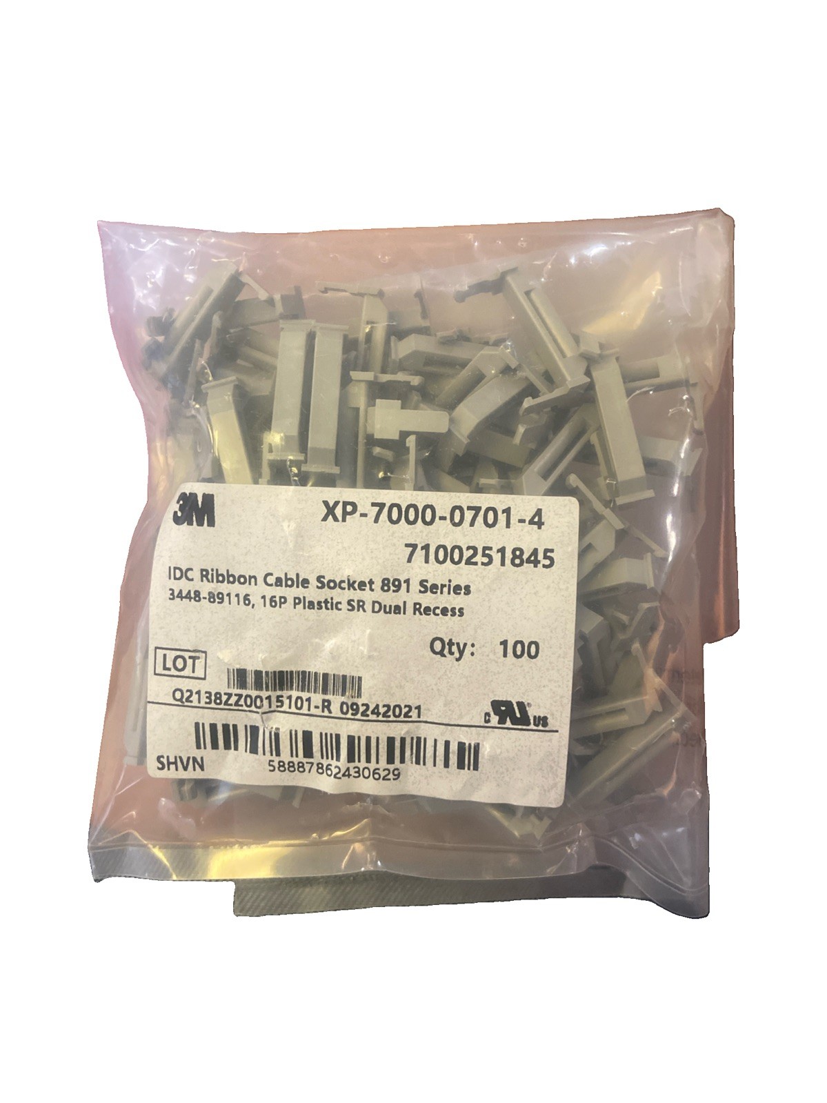 3M IDC Ribbon Cable Socket 891 Series (100pcs) | 3448-89116