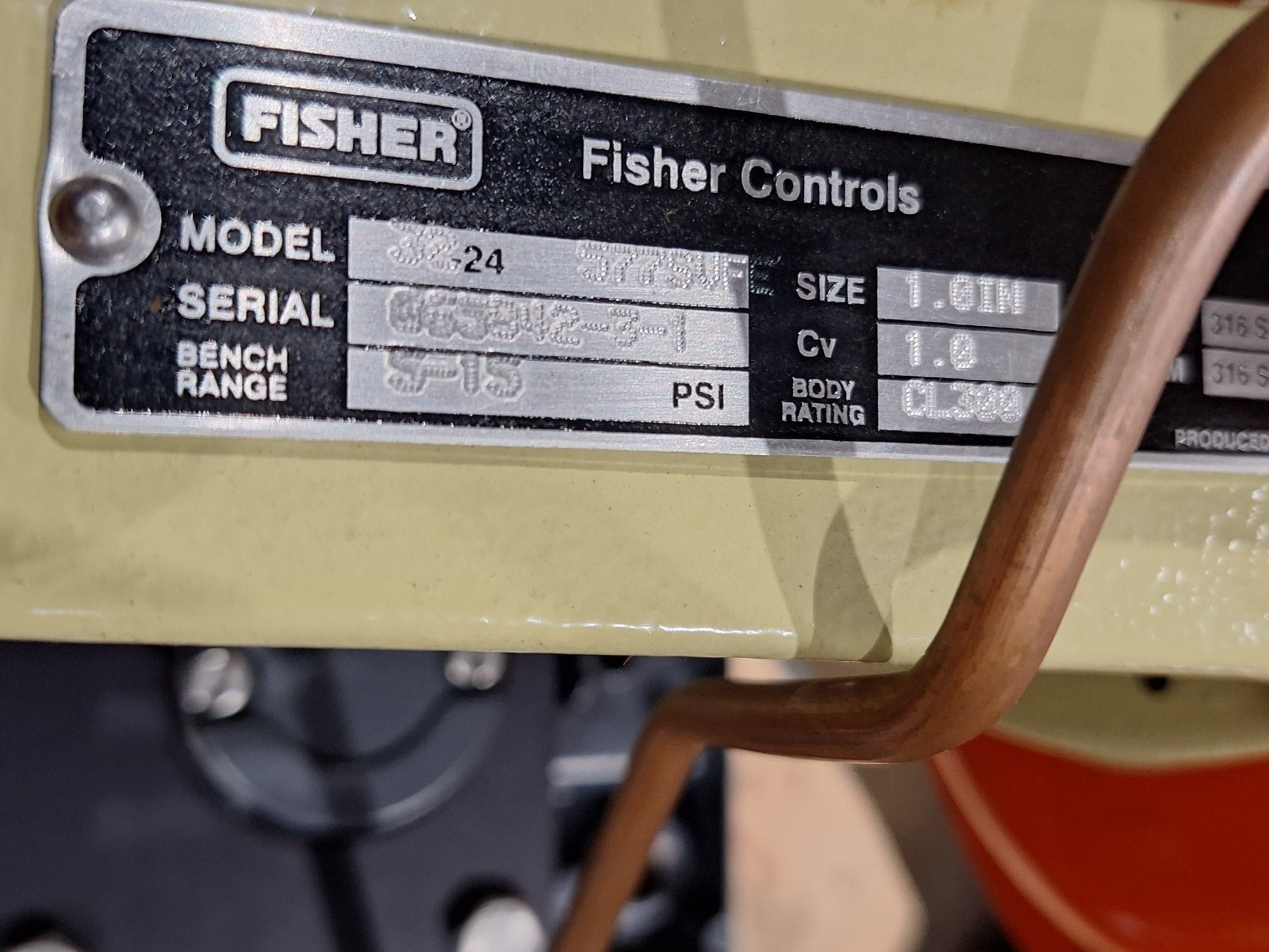 FISHER BAUMANN 32-24 577SVFE CONTROL VALVE 1″ FLANGED 316 STAINLESS 5-15 PSI