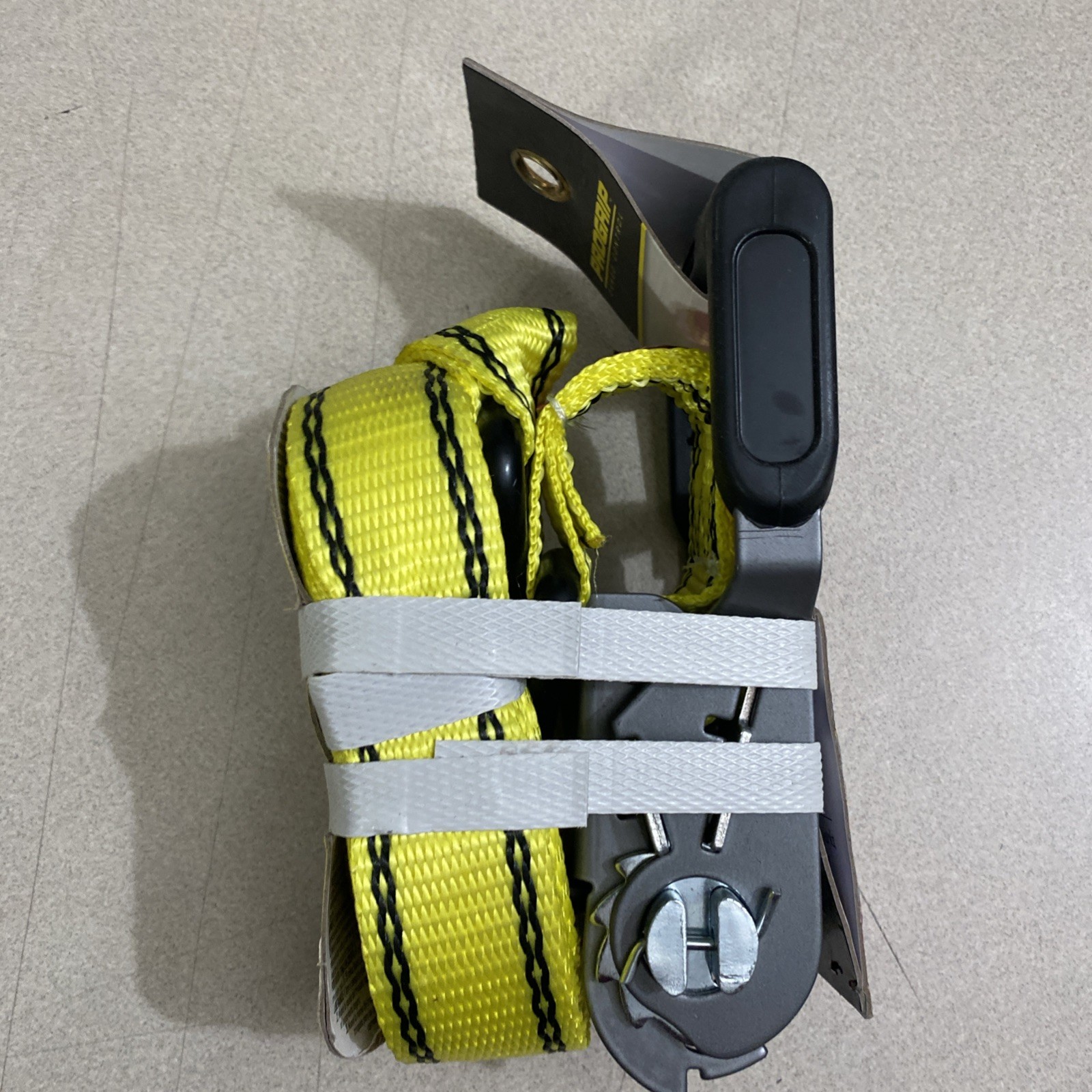 Progrip Cargo Control 330600 Tie-Down Strap, 16 Ft. L, 1-1/4″ W, Yellow