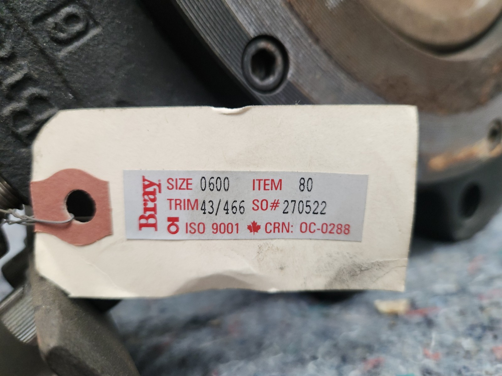 Bray Controls 430600-11001466 6″ Butterfly Valve