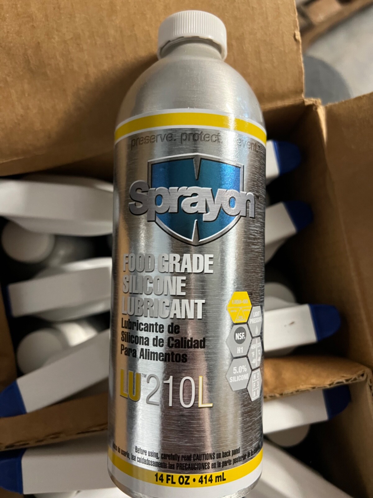🔥Sprayon LU210L FOOD GRADE SILICONE Lubricant 14 FL.oz/414 mL/ONE BOTTLE🆕