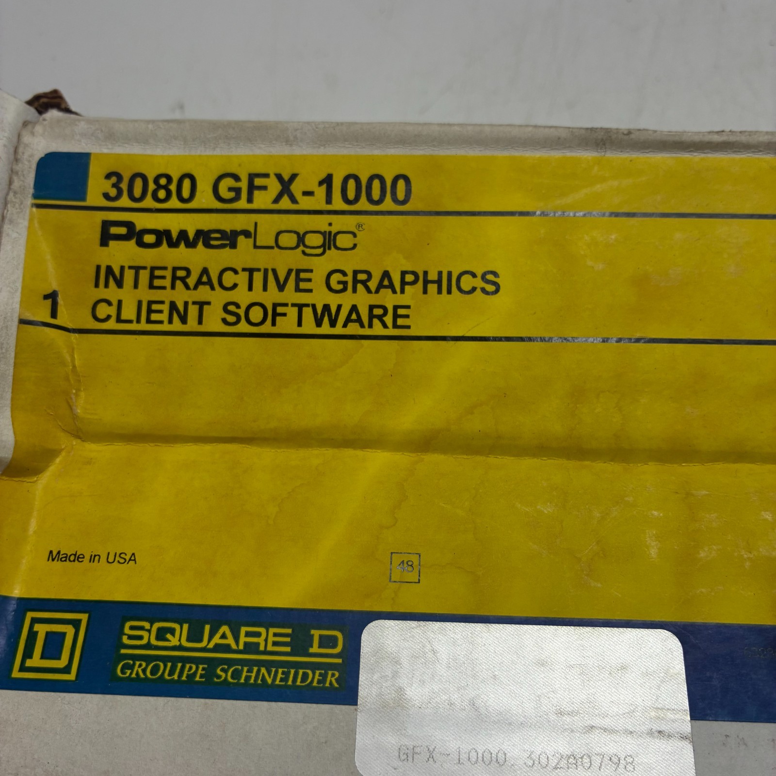 SQUARE D 3080 GFX-1000 POWERLOGIC INTERACTIVE GRAPHICS CLIENT SOFTWARE