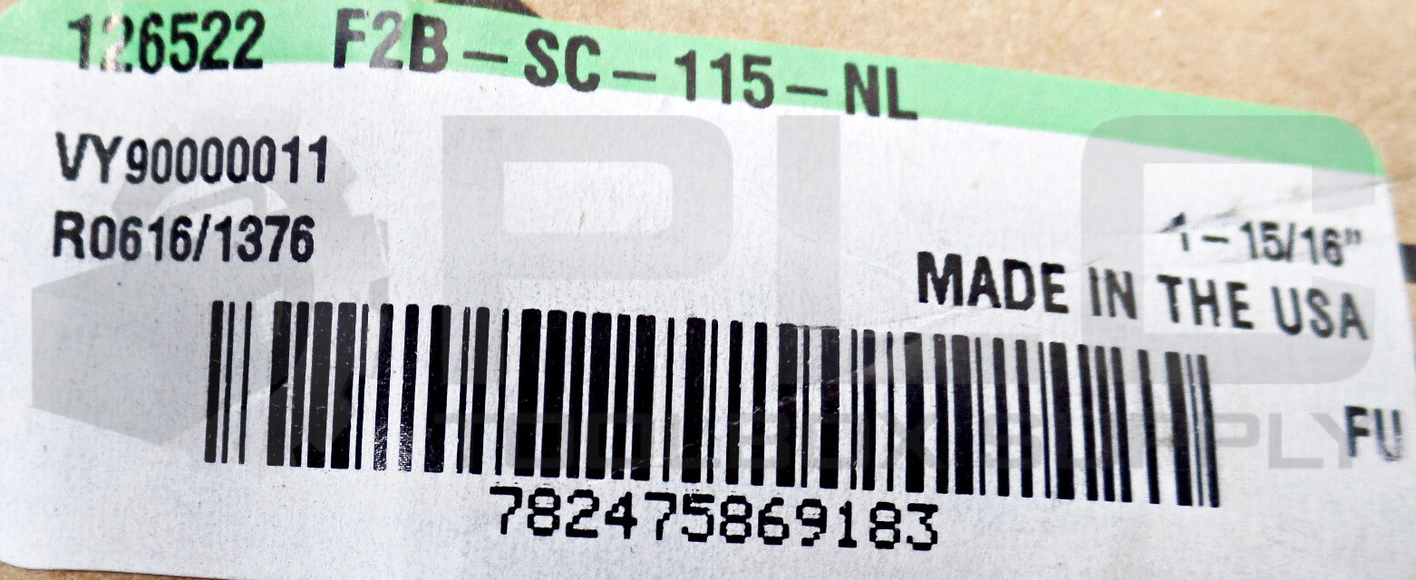 NEW DODGE 126522 F2B-SC-115-NL FLANGE MOUNT BEARING, BORE: 1-15/16″, 124057