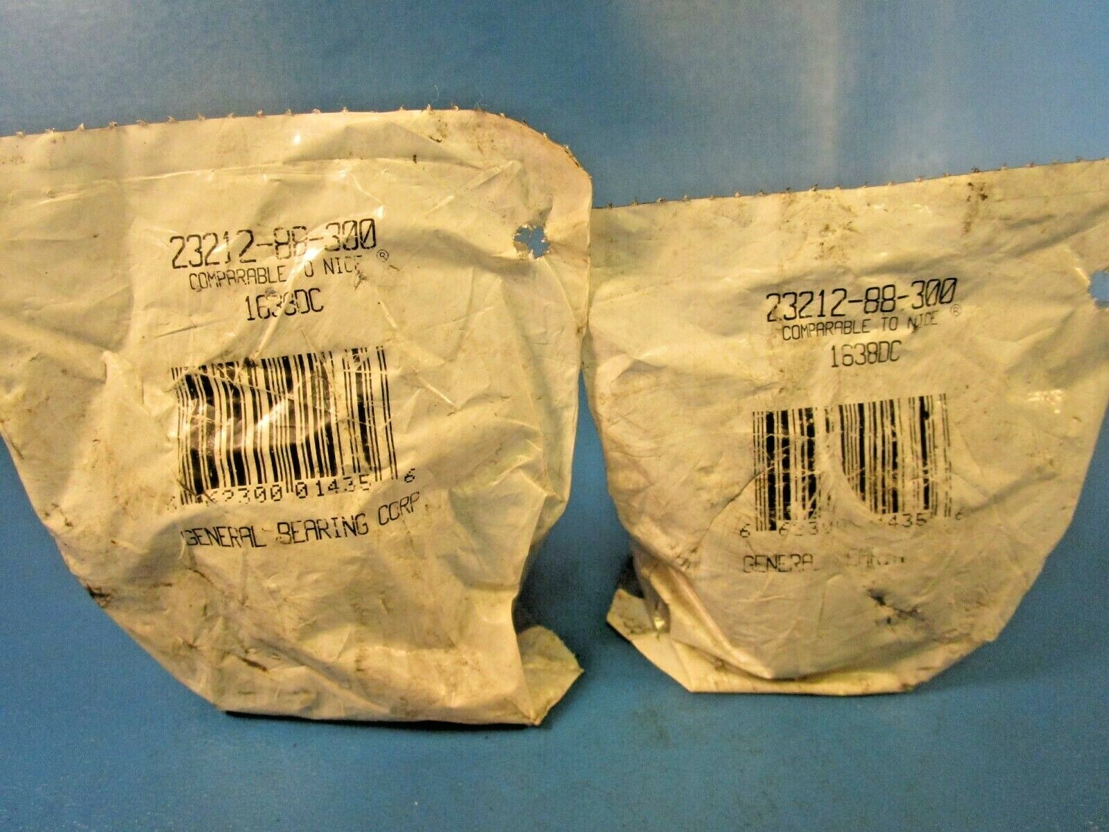 LOT of 2 General 23212-88-300, 1638DC Single Row Radial Bearing, 16382RS 1638RS