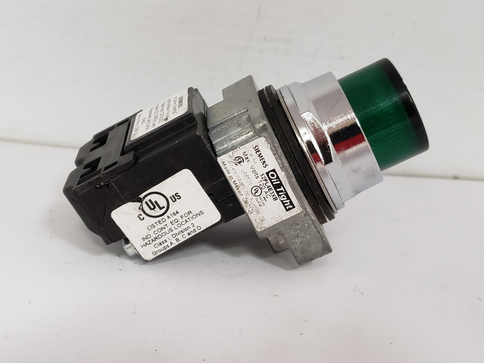 SIEMENS 52PL4E3XB PILOT LIGHT OILTIGHT 120VAC LED GREEN
