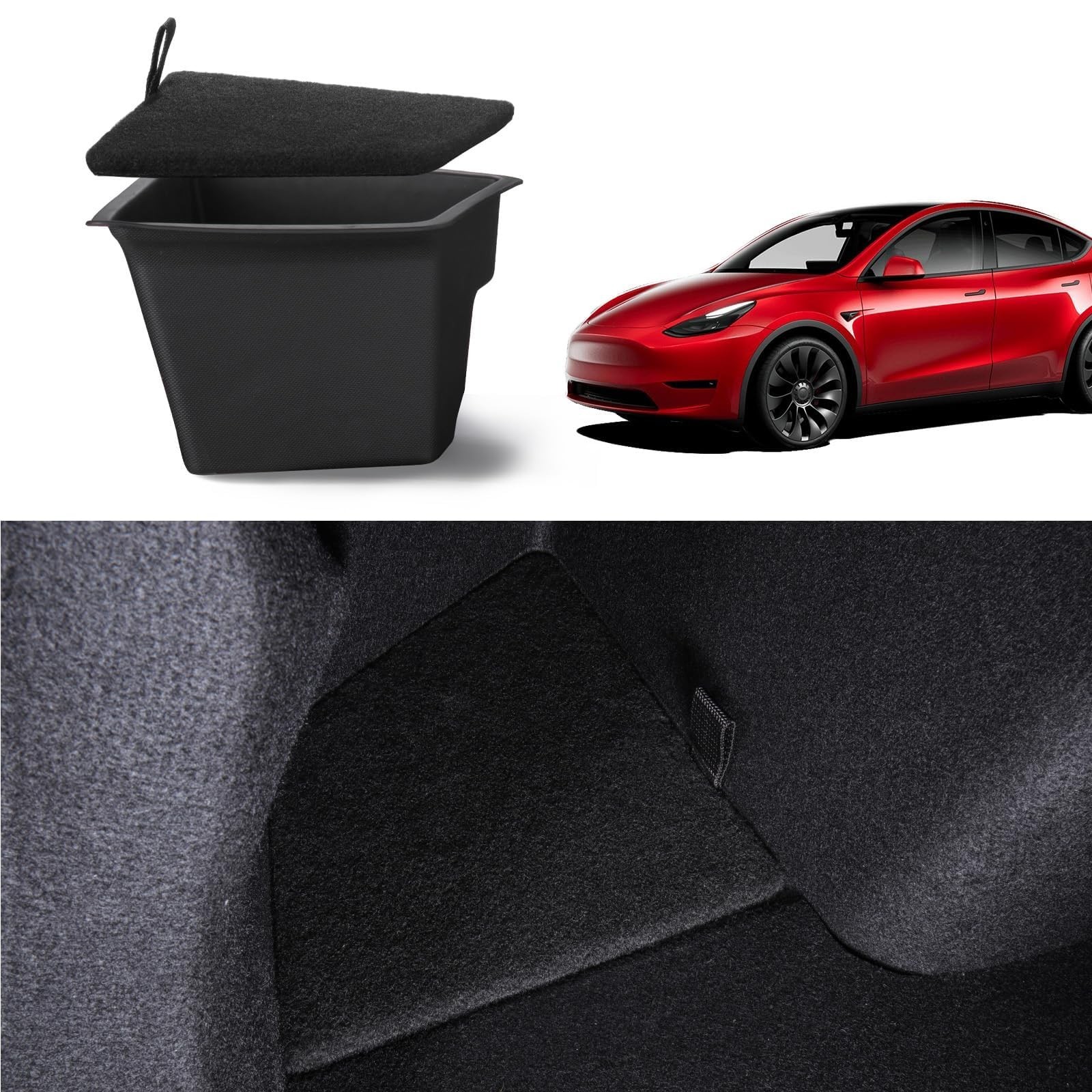 BASENOR 2023 2022 2021 Tesla Model 3 Trunk Storage Bin, Trunk Organizer with …