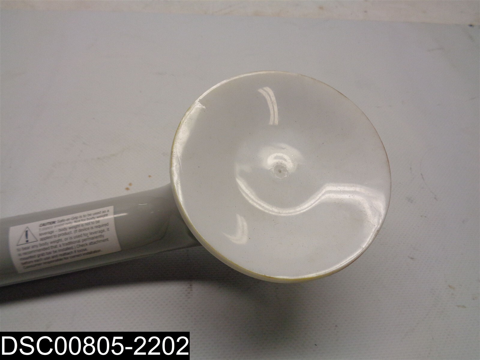 Used: 24″ MHI White Suction Shower Cup Grab Bar