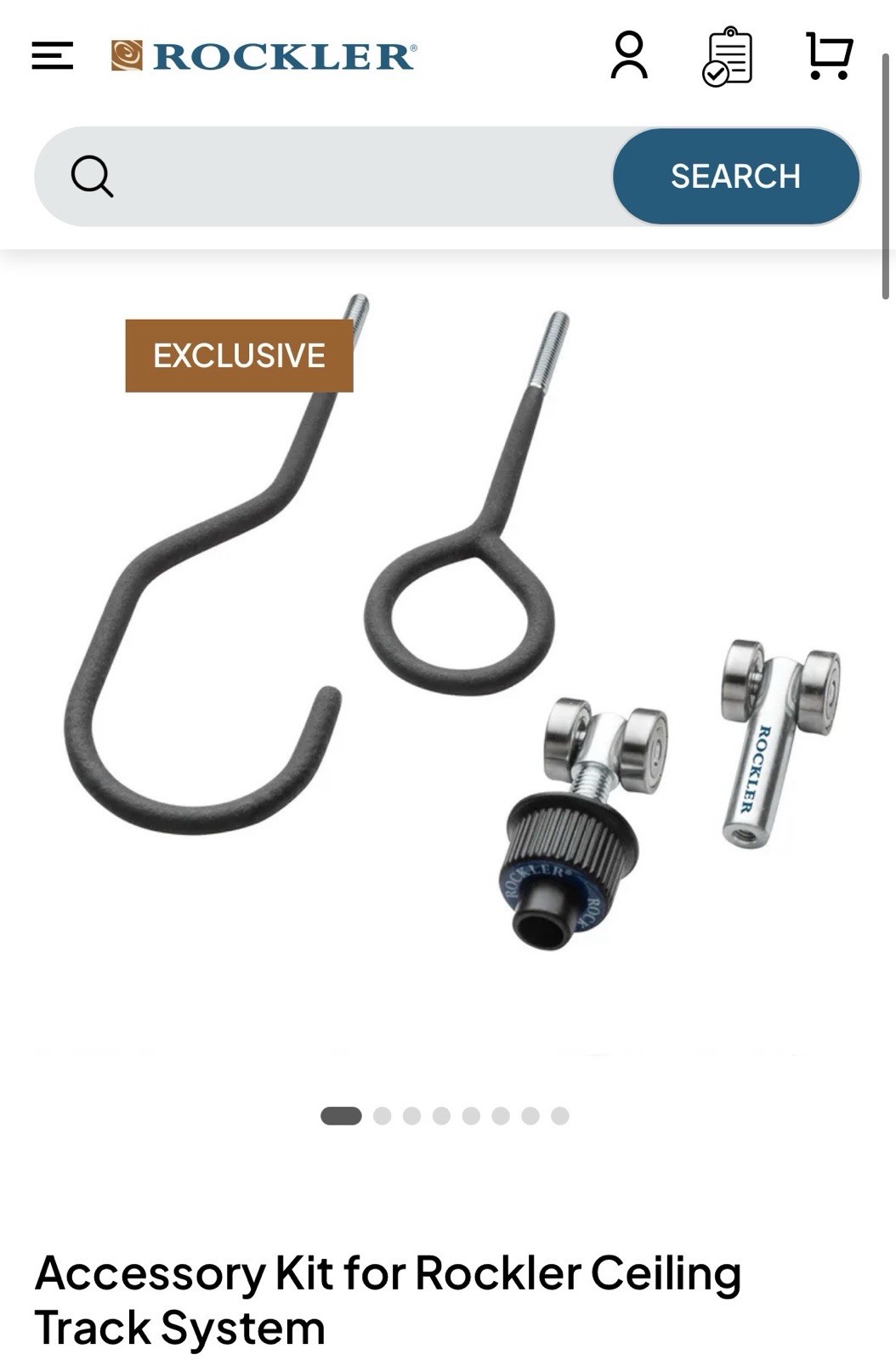 Accessory Kit for Rockler Ceiling Track System Item #57795