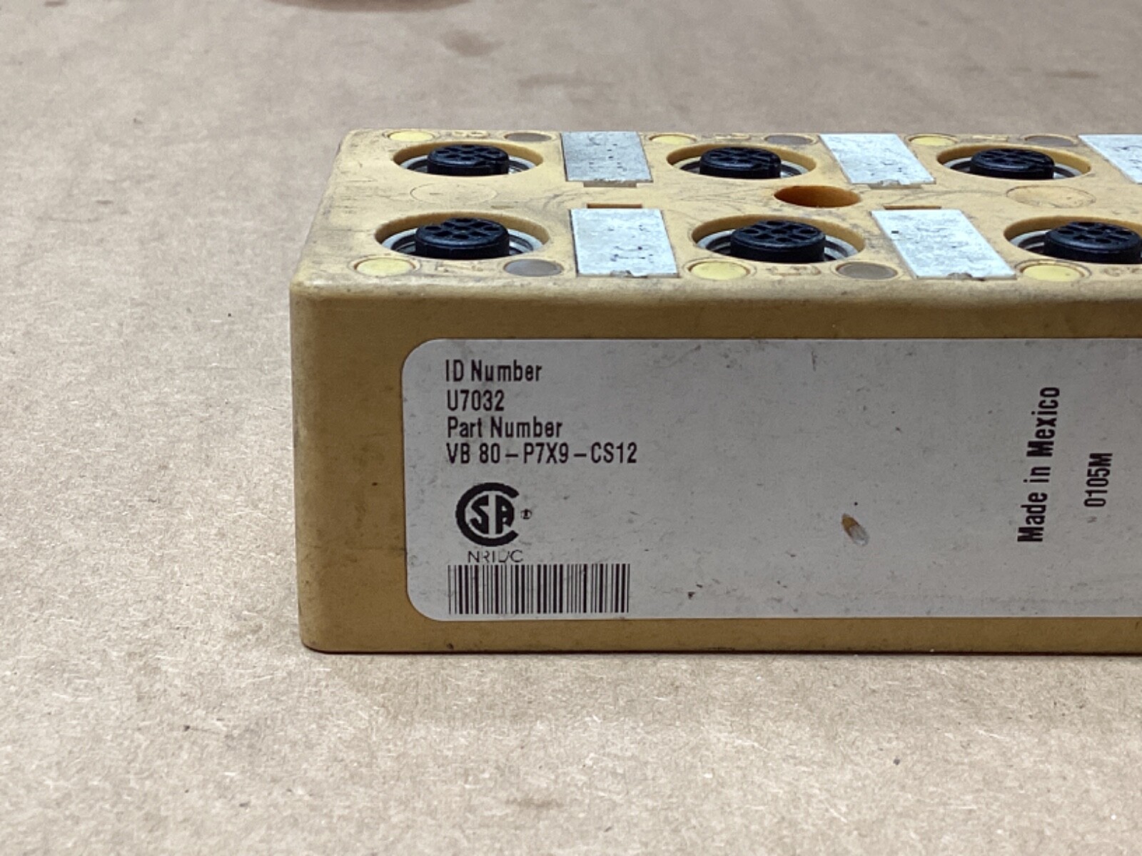 TURCK U7032 8-PORT JUNCTION BOX #110G18PR7