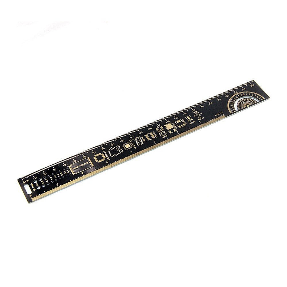 1pcs 25CM 10Inch For Measuring Tool PCB Reference Ruler R-4 Gold new
