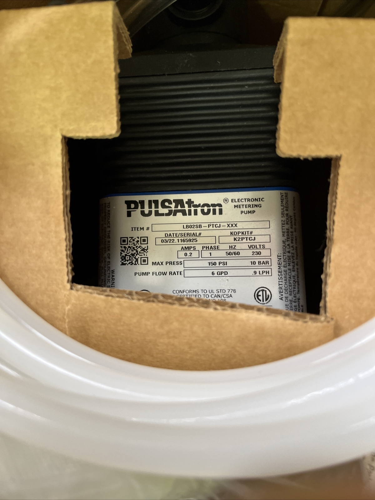 Pulsafeeder Pulsatron LB02SA-PTCJ-XXX Metering pump (UP TO 7)