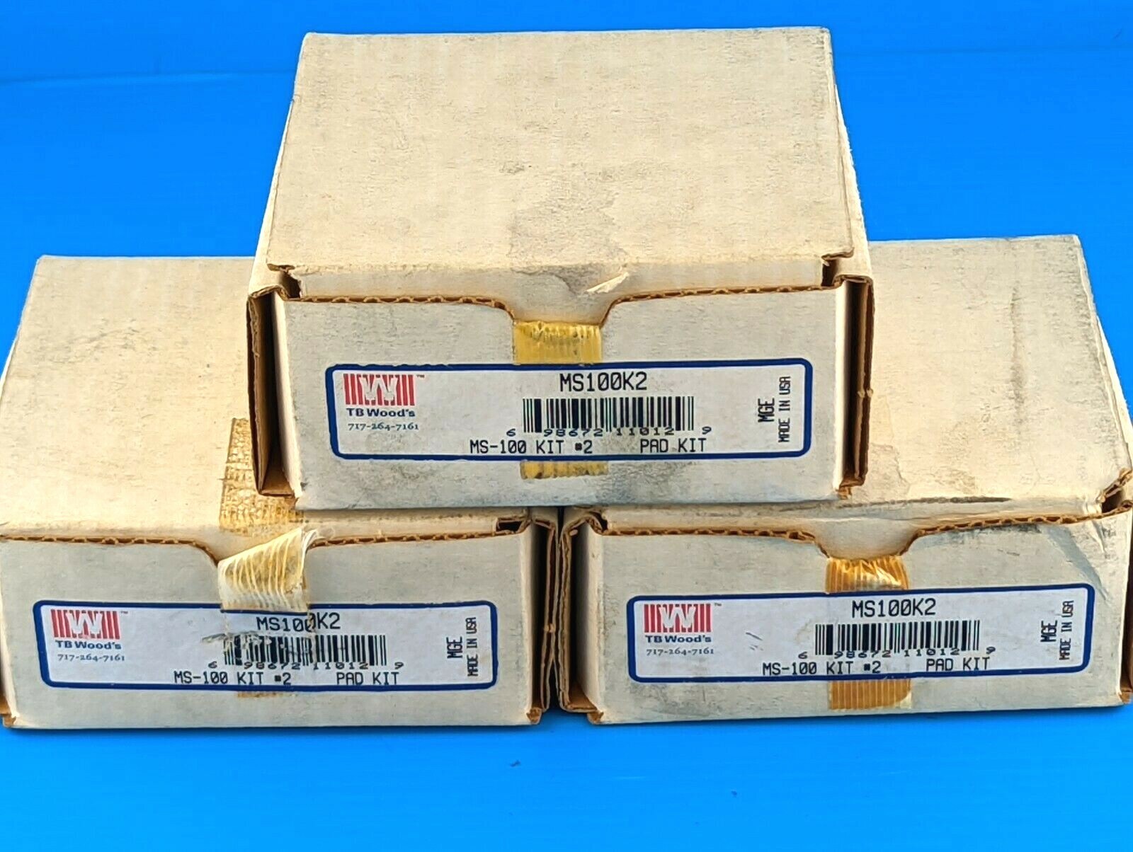 NEW TB Woods Mechanical MS-100 Kit #2 Pad Kit, MGE, MS100K2 ( Lot of 3 )