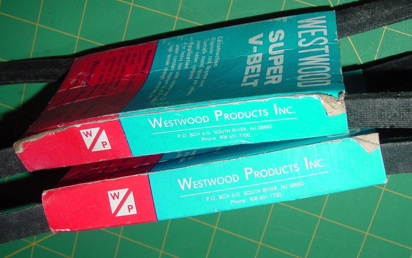 LOT OF 2 Westwood 4L-370 SUPER V-BELT HEAVY LOAD EXTREME OIL HEAT NOS USA MADE