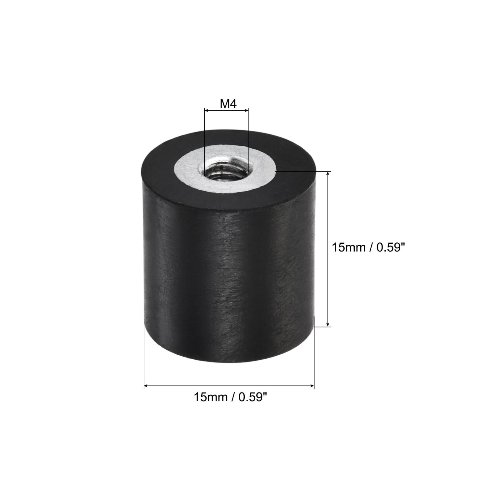 5pcs M4 Rubber Mounts Female Shock Absorber for Motor Generator Compressor