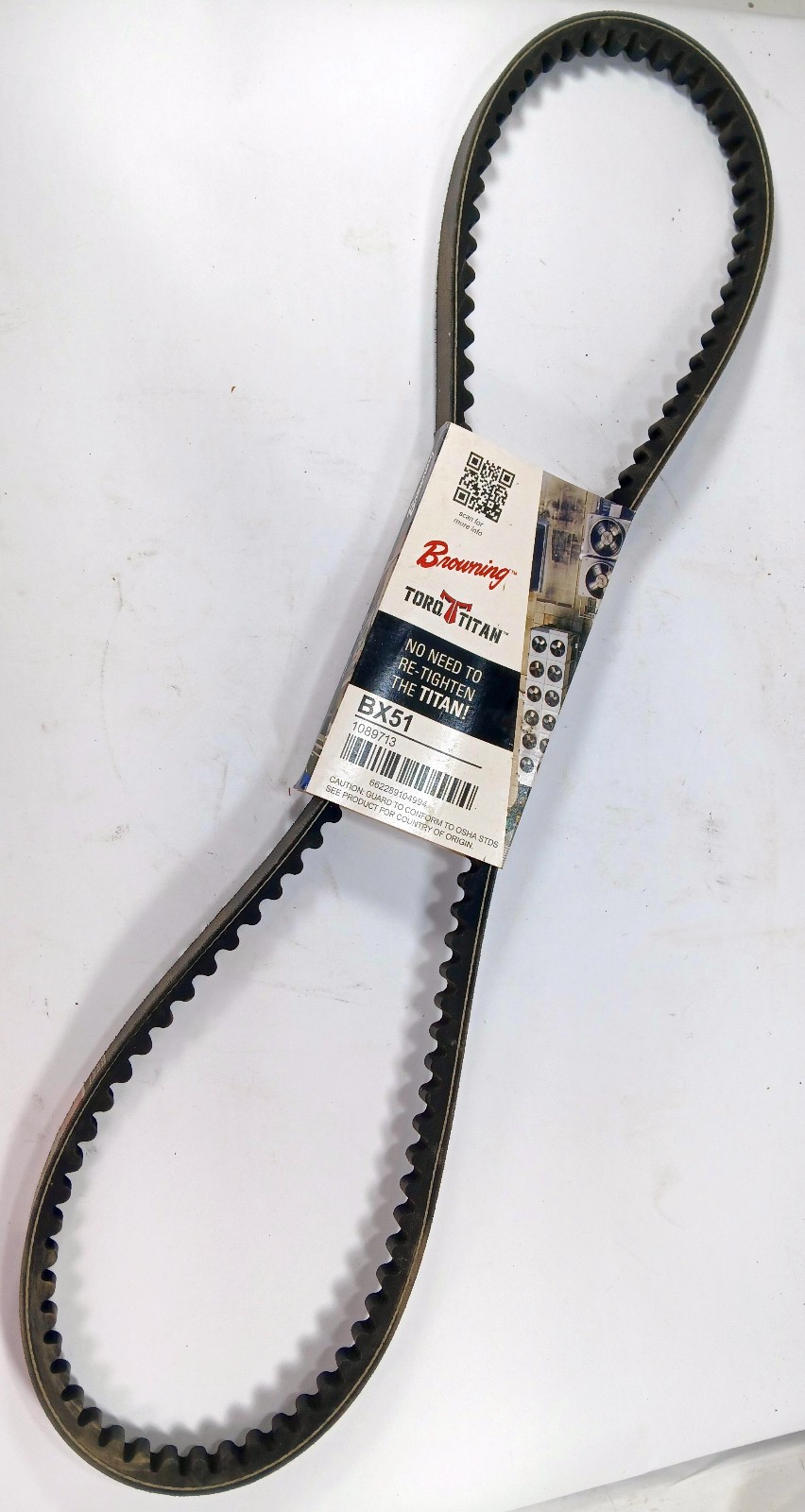 1 NEW BROWNING BX51 TORO TITAN INDUSTRIAL COGGED V-BELT NNB ***MAKE OFFER***