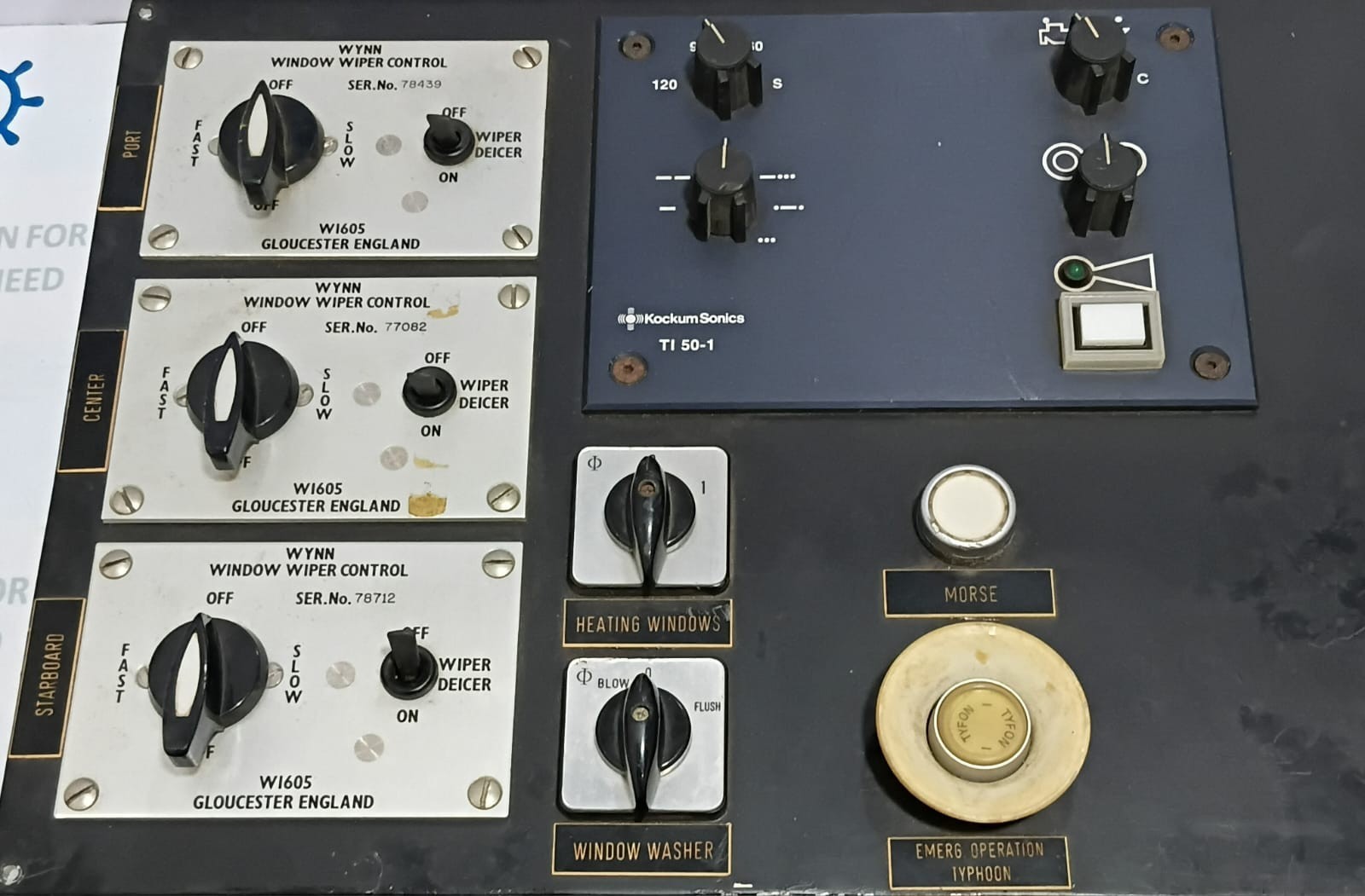 Horn Control Panel & Window Wiper Control Panel Kockum Sonics TI 50-1