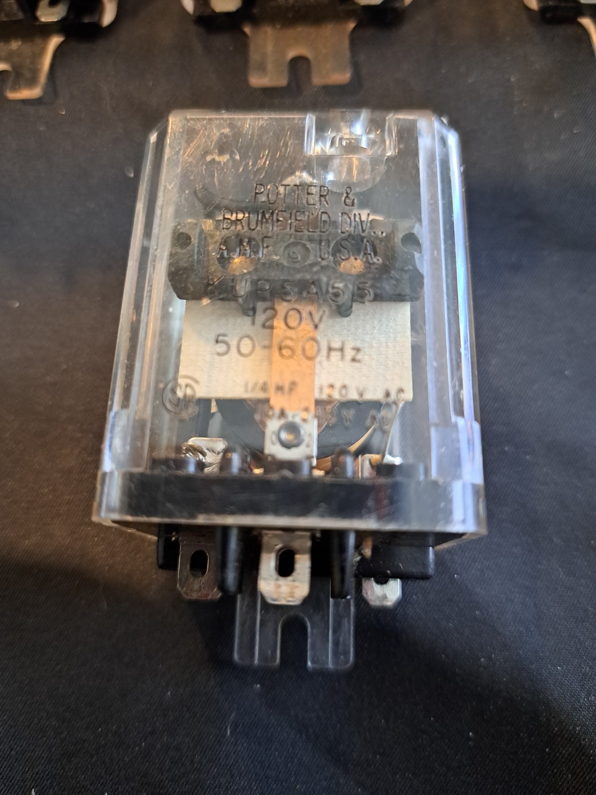 Lot of 4 Potter & Brumfield Relays 120 V AC KUP Series Mixed Types – KUP1A55 KUP