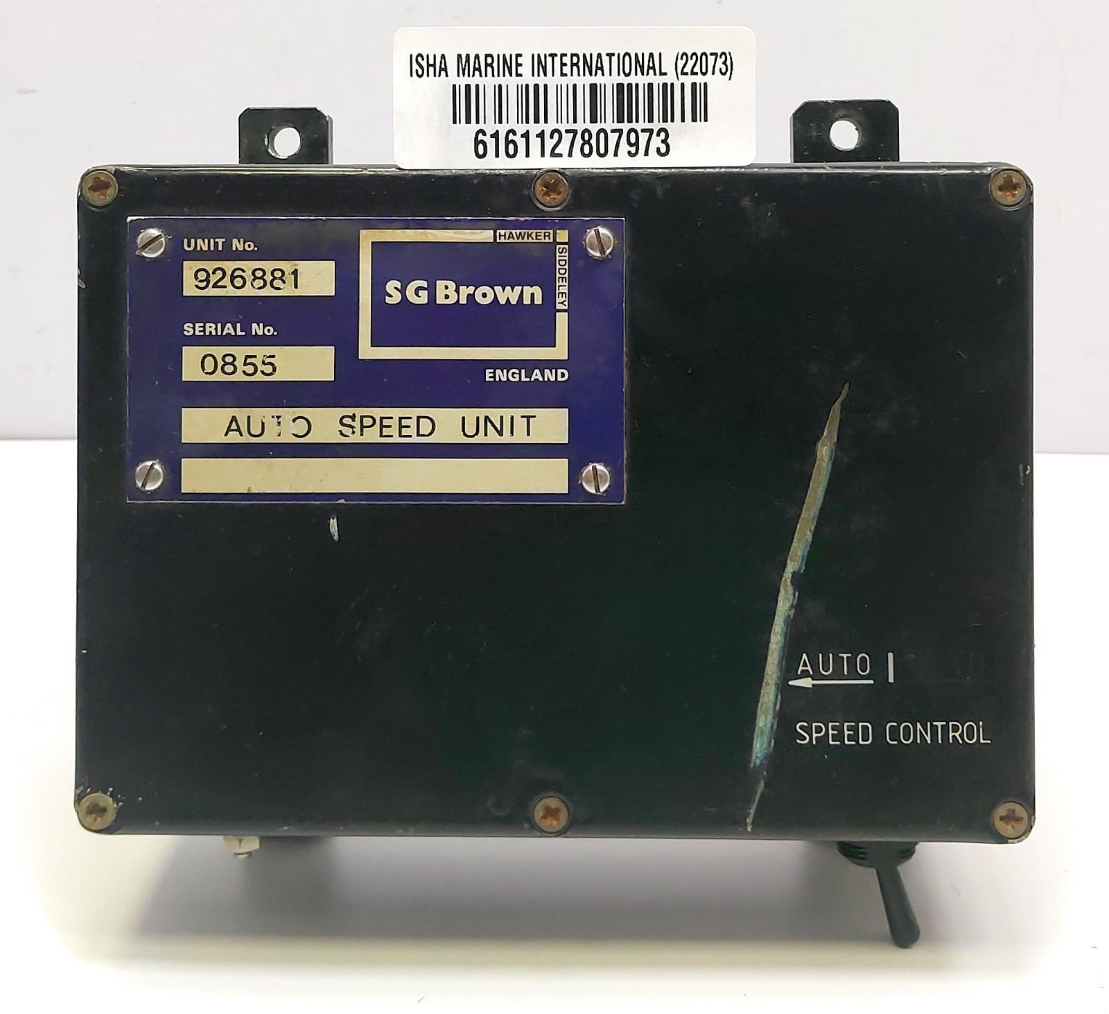 SG BROWN LTD. auto speed control unit 926881