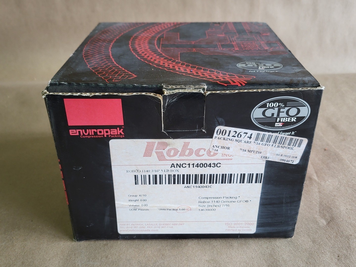 SURPLUS NEW Robco 1140 Compression Packing 7/16″ GFO – Valve Parts