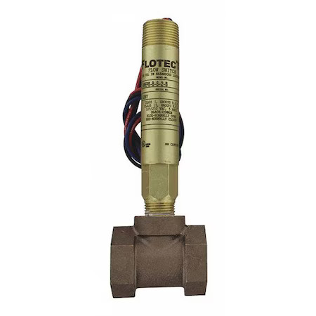 Dwyer Instruments V6epb-B-S-2-B Mini-Size Flow Switch, Brass Upper And Lower