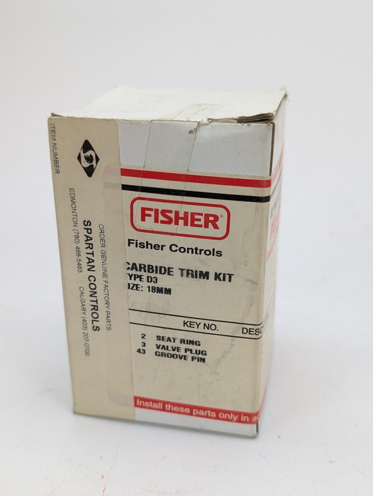 Fisher RD3CARBX052 Carbide Trim Kit Type D3 Sz 18MM