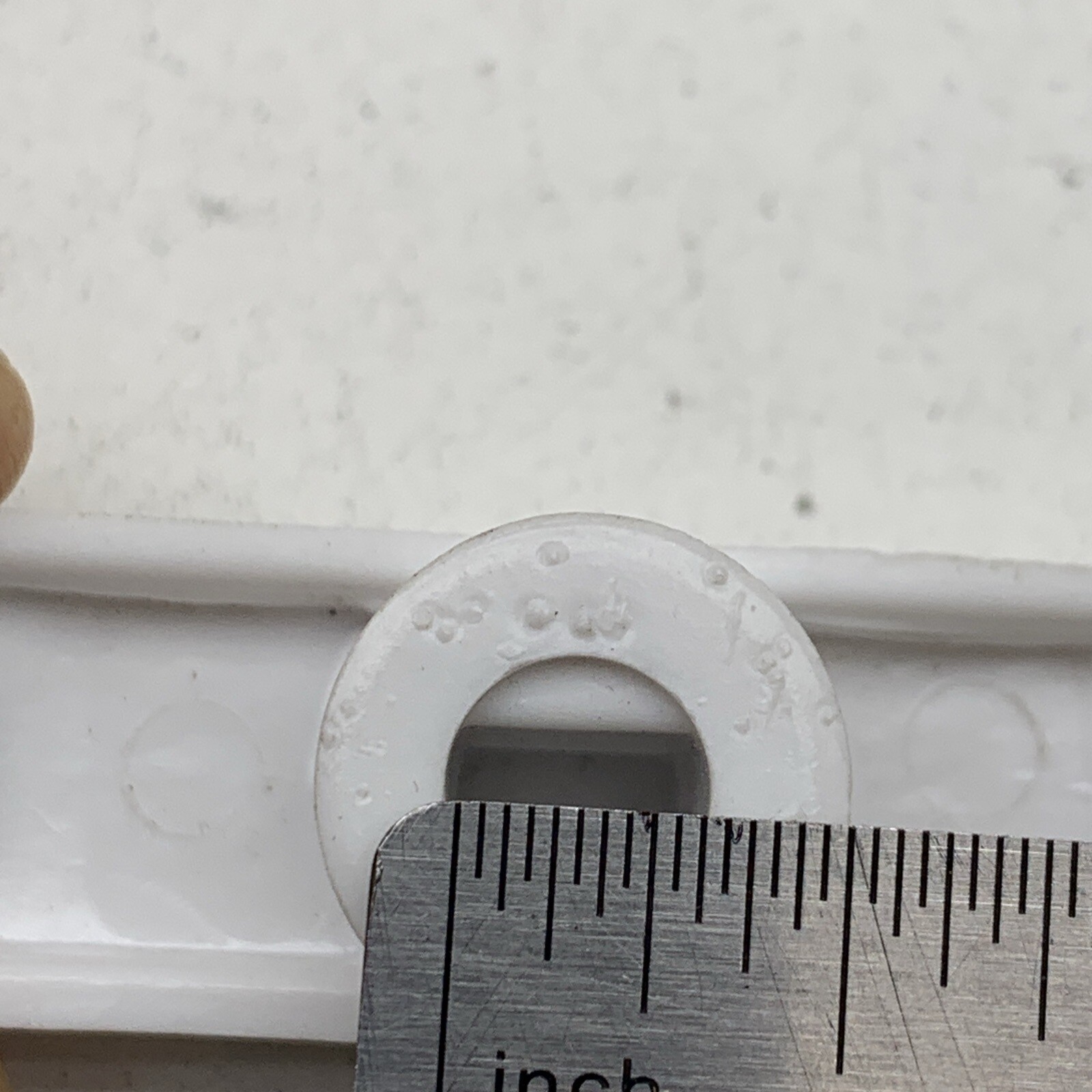 Vintage Appliance Oven Range Heater Thin White/Silver Trim Handle Knob 5/16″ Peg
