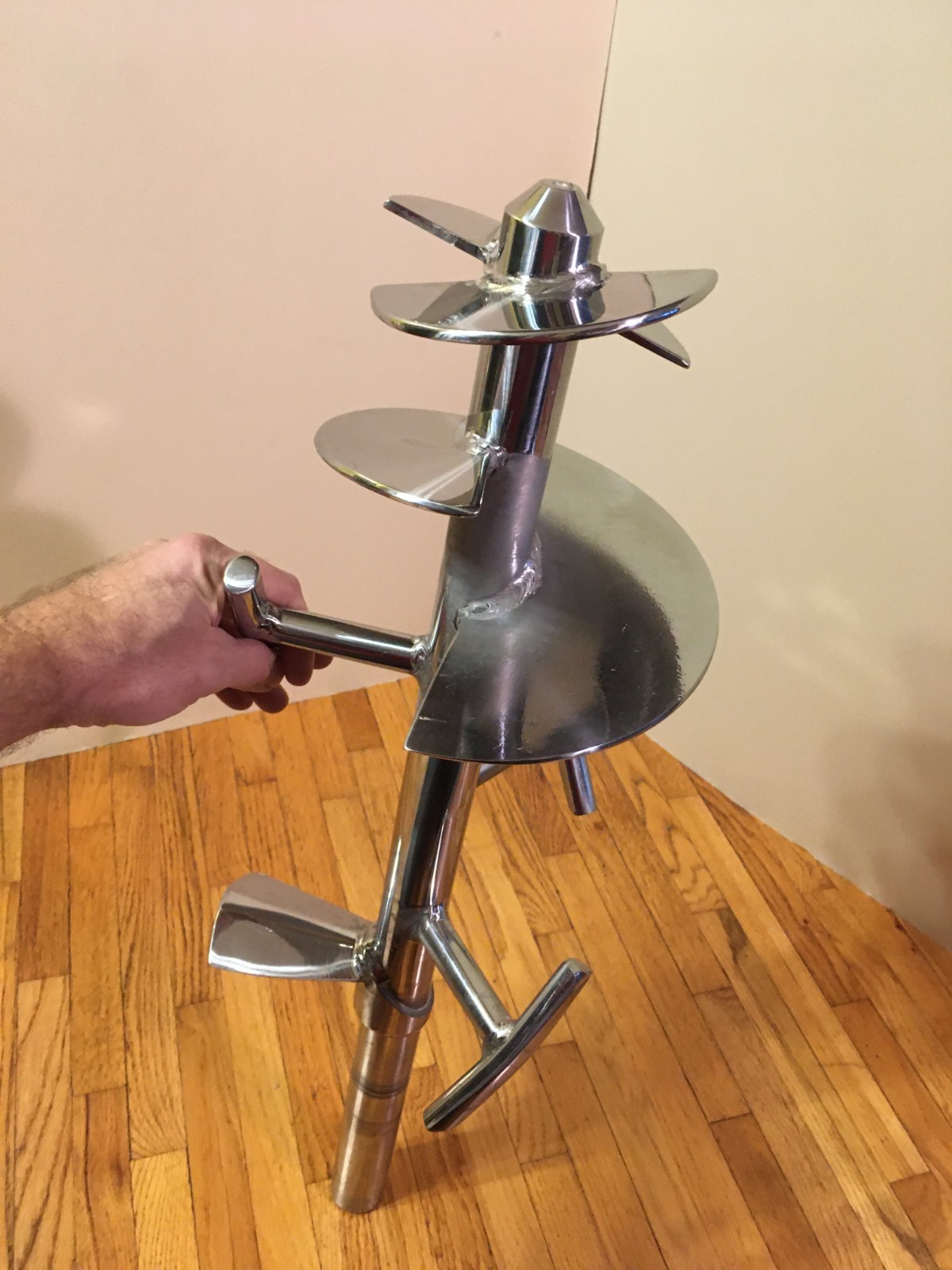 ** 26″ STAINLESS STIRRING ROTOR MIXER AUGER IMPELLER BLADE 8″ DIA 1 1/2″ SHAFT