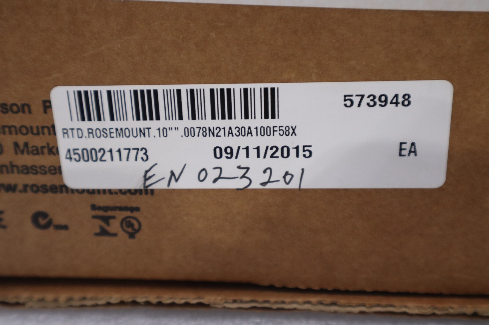 NEW IN BOX – ROSEMOUNT SENSOR 0078N21A30A100F58X STOCK G46